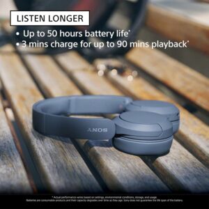 sony WH-CH520, wireless on-ear bluetooth headphones with mic.