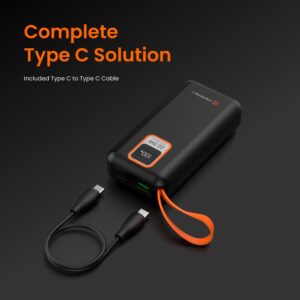 Portronics Ampbox 10K 10000 mAh Power Bank with 22.5W Fast Charging, Digital Display, Dual Output