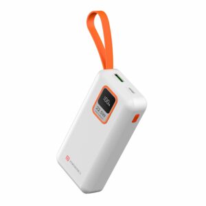 Portronics Ampbox 10K 10000 mAh Power Bank with 22.5W Fast Charging, Digital Display white