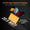 Portronics Luxcell Wireless Mini 10k 10000mAh 15W Magnetic Wireless Fast Charging Smallest Power Bank yellow
